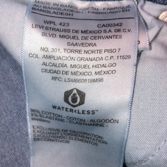 SIGNATURE LEVI STRAUSS 4/27 high rise denim shorts - Picture 6 of 9